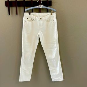 J Crew white Toothpick Jenas - size 30